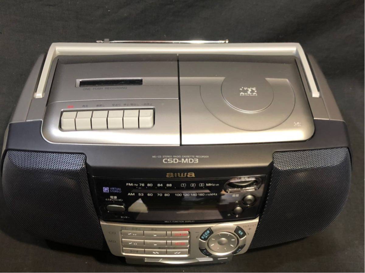 aiwa/アイワ CD/MD ラジカセ CSD-MD3 521未使用 aiwa MD⁄CD ステレオ