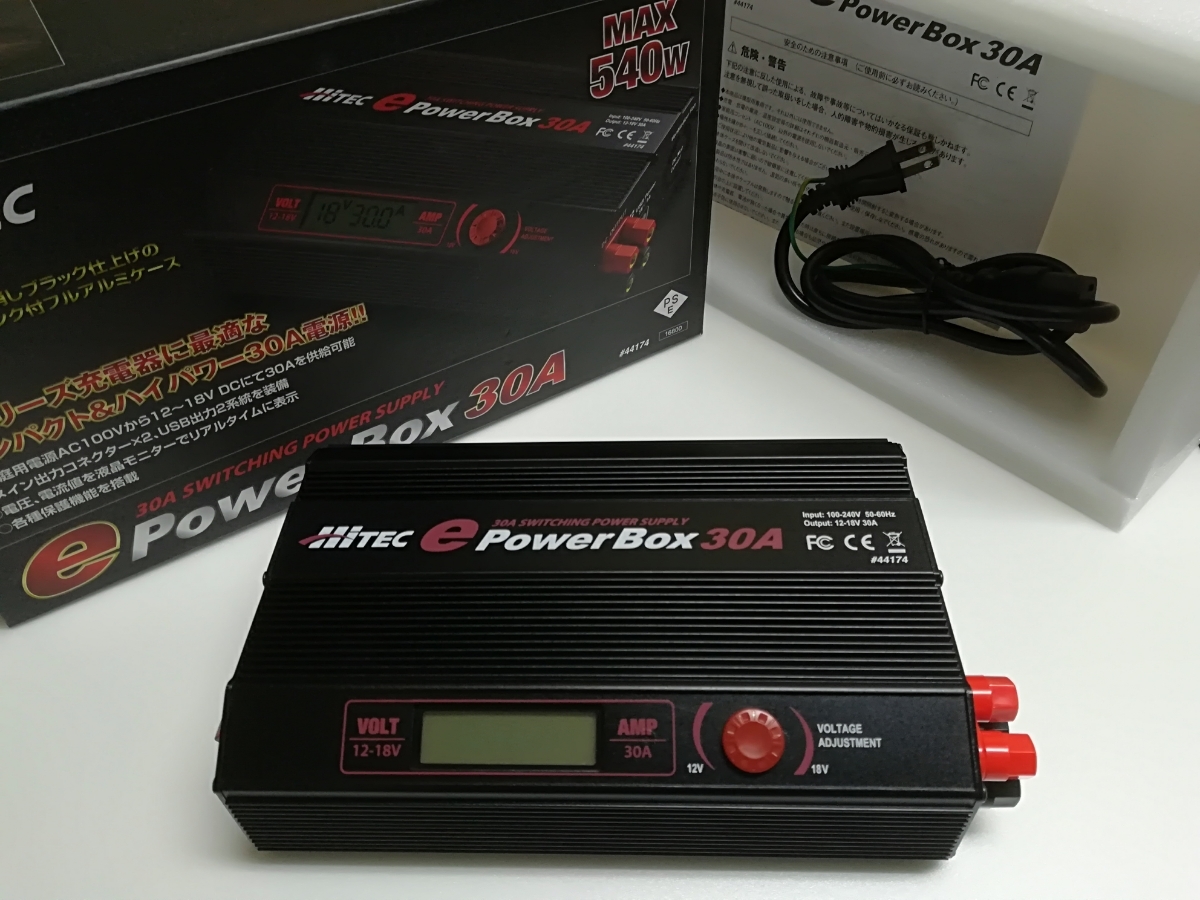 Hitecハイテック安定化電源ePowerBox 30A540W美品 バッテリー、充電器