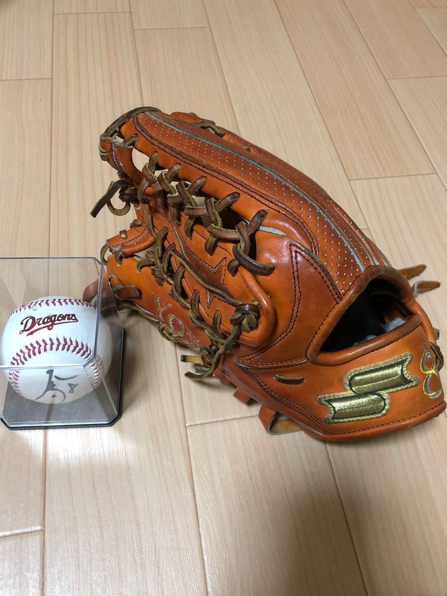 中日ドラゴンズ 大島洋平 実使用バッティンググローブ 首位打者 直筆 