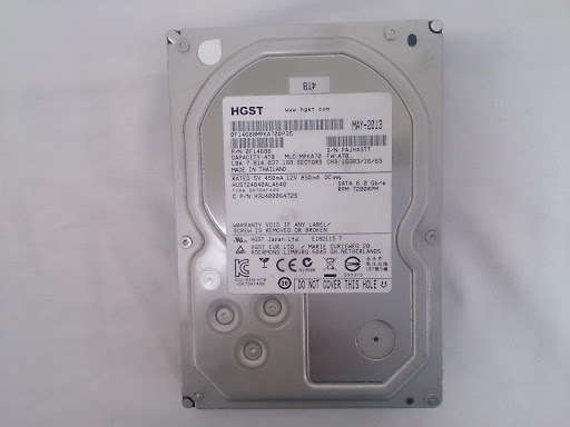【中古品】正常 HGST 3.5インチHDD 4TB HUS724040ALA640【0201007】