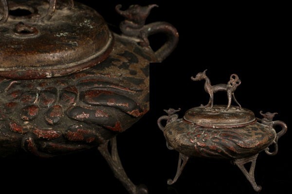 香炉 時代物 銅製 唐物 置物 古美術 香道具 Yahoo 銅器 中国古玩 中国美術
