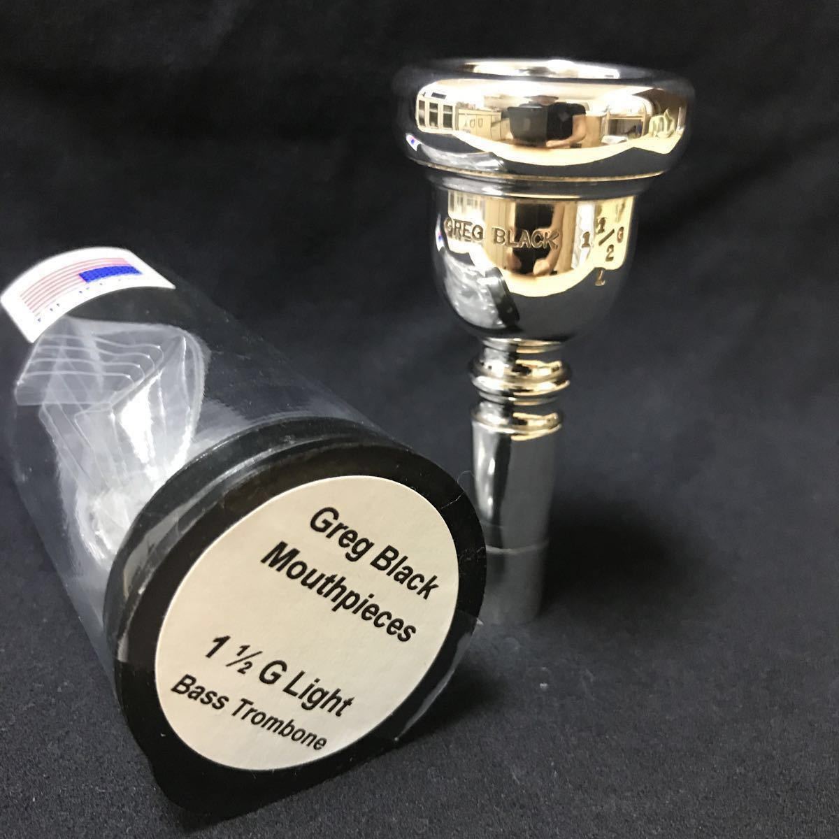 グレッグブラック1-1/2 G Light トロンボーン マウスピース Greg Black