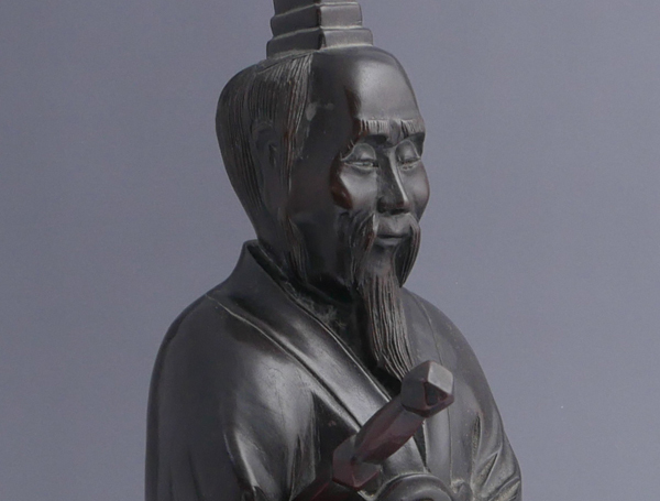 ＊ 橘 ＊　唐木　木彫　仙人像