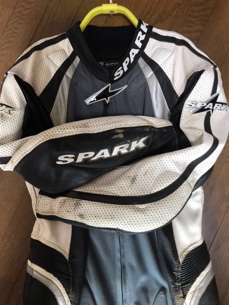 SPARK スパーク レーシングスーツ 革ツナギ モタード L-3L
