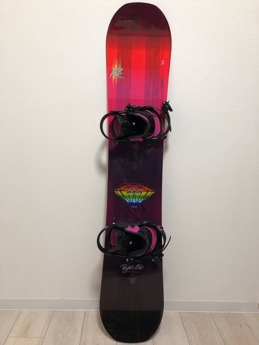K2 ビンディング付き レディース 142cm スノーボード