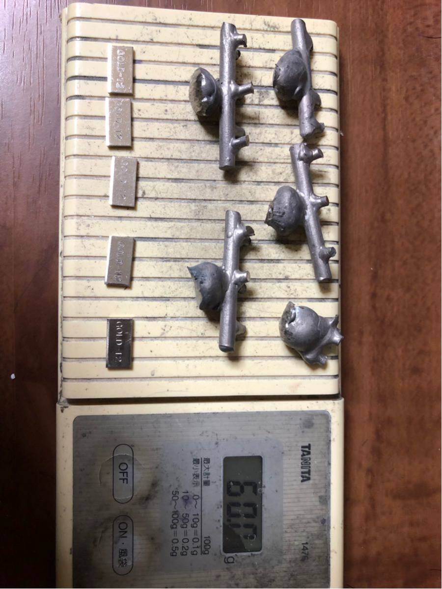 歯科　金パラ　鋳造後のメタルと未使用メタル60グラム　 中古_1