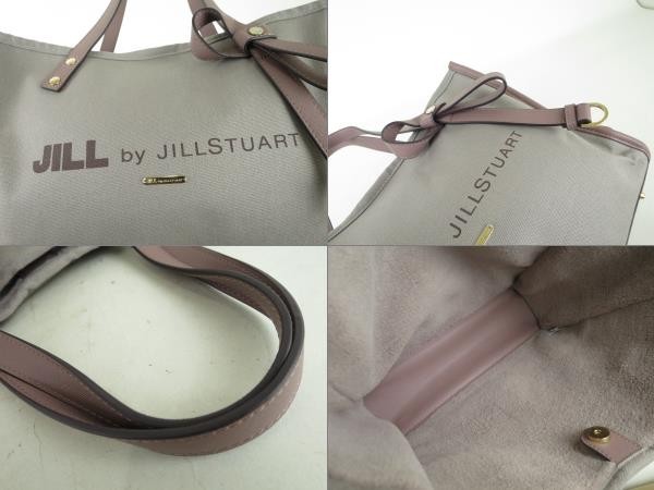 ジルバイジルスチュアート JILL by JILLSTUART 　キャンパス×レザー　トートバッグ 　お洒落な