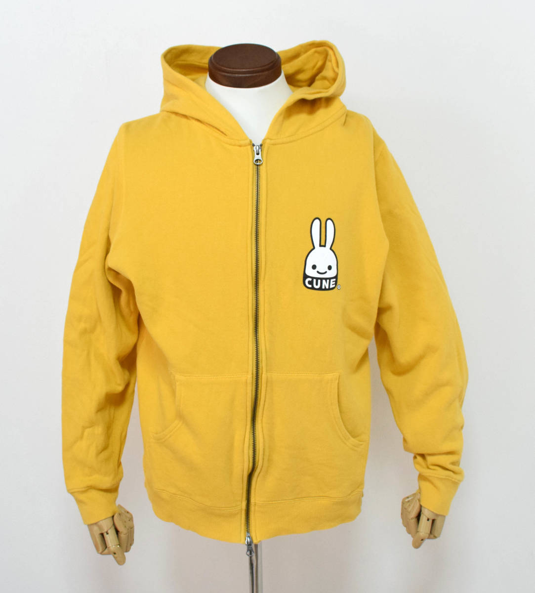 100%新品，セール CUNE キューン うさぎ プリント フルジップ パーカー イエロー L //(Lサイズ)｜売買されたオークション情報、yahooの商品情報をアーカイブ公開 - オークファン Lサイズ