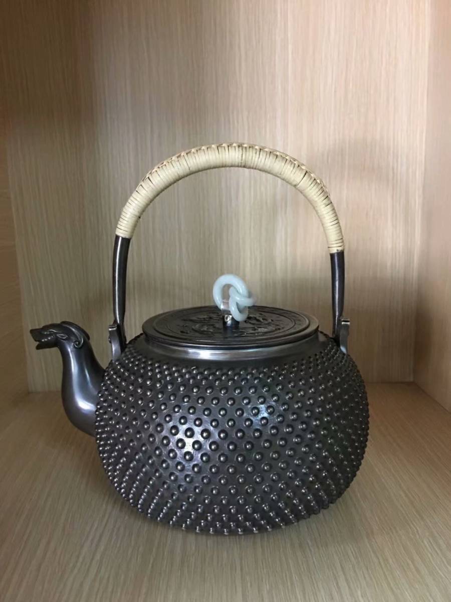 純銀 純銀保証 | 玉霰 森銀器製作所 梅蘭竹菊 四面取湯
