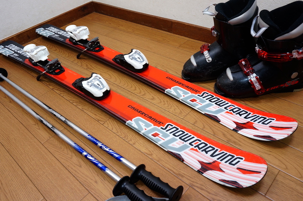 メンテ済 112cm 靴21cm K2 カービングスキーセット SNOWCARVING 送料2000円□美品 板130cm⁄靴23⁄24⁄25cm□身長125-145cm