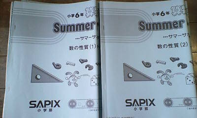 サピックス SAPIX＊夏期講習＊6年 小6＊サマーサポート／算数