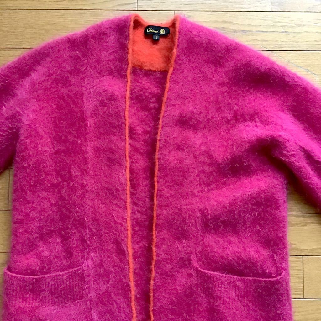 極美品 ドゥロワー カシミヤ100% カーディガン ミンクファー 黒 M