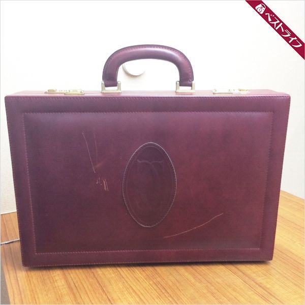 Cartier カルティエ マストライン アタッシュケース トランク ボルドー