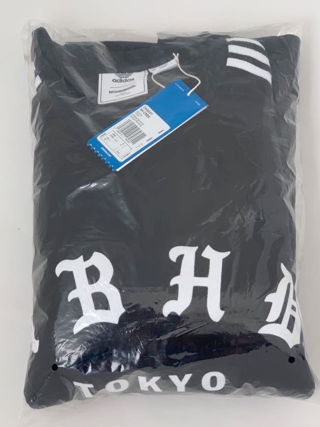 新品 US Lサイズ 2XO ネイバーフッド NEIGHBORHOOD アディダス ADIDAS 18AW NH CREW ロンT スウェット フリース 黒　