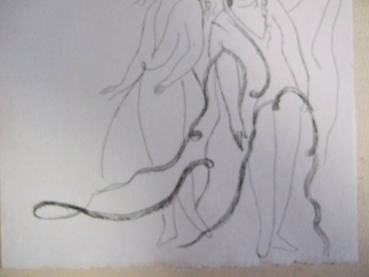 マリー ローランサン ペン 肉筆画 八咫や額装 本物保証 マリー