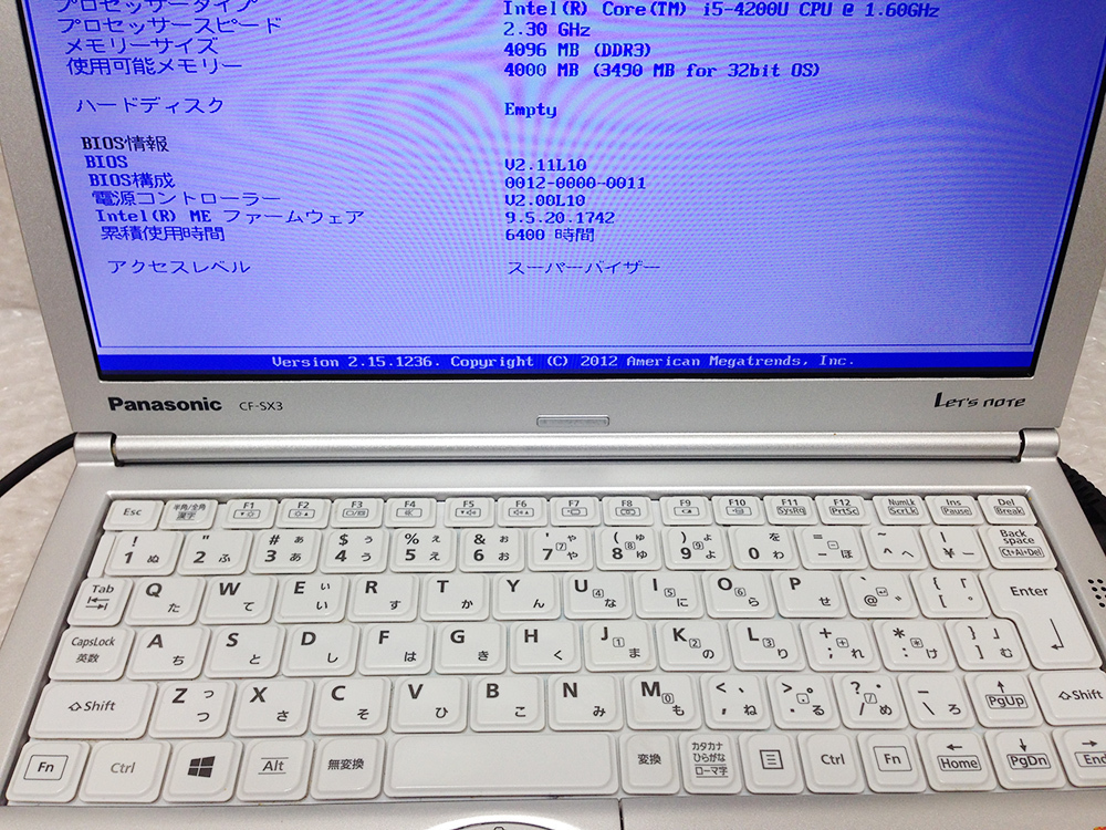 ジャンク☆ パナソニック Let's note SX3 Core i5 4200U 1.6GHz 2台