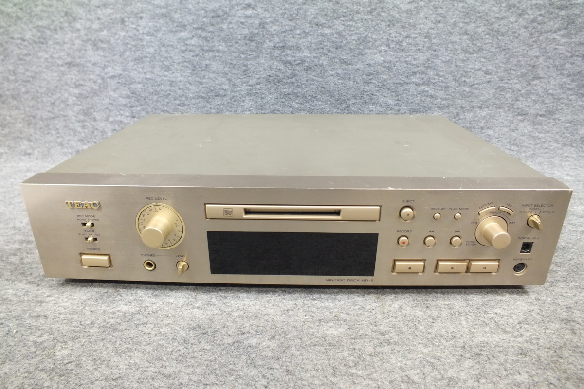 TEAC MDデッキ 録再OK # TEAC⁄ティアック☆MDデッキ☆MD-5MKII 管N4929