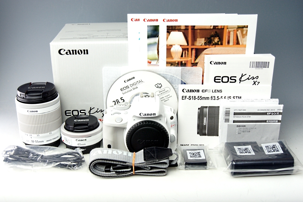 ☆キャノン CANON EOS Kiss X7 ダブルレンズキット 2☆人気のホワイト