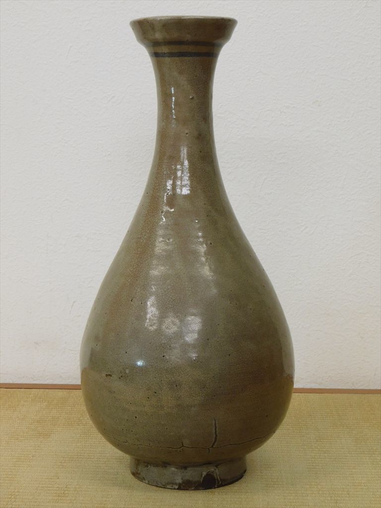 絵唐津 草文大徳利 江戸初期