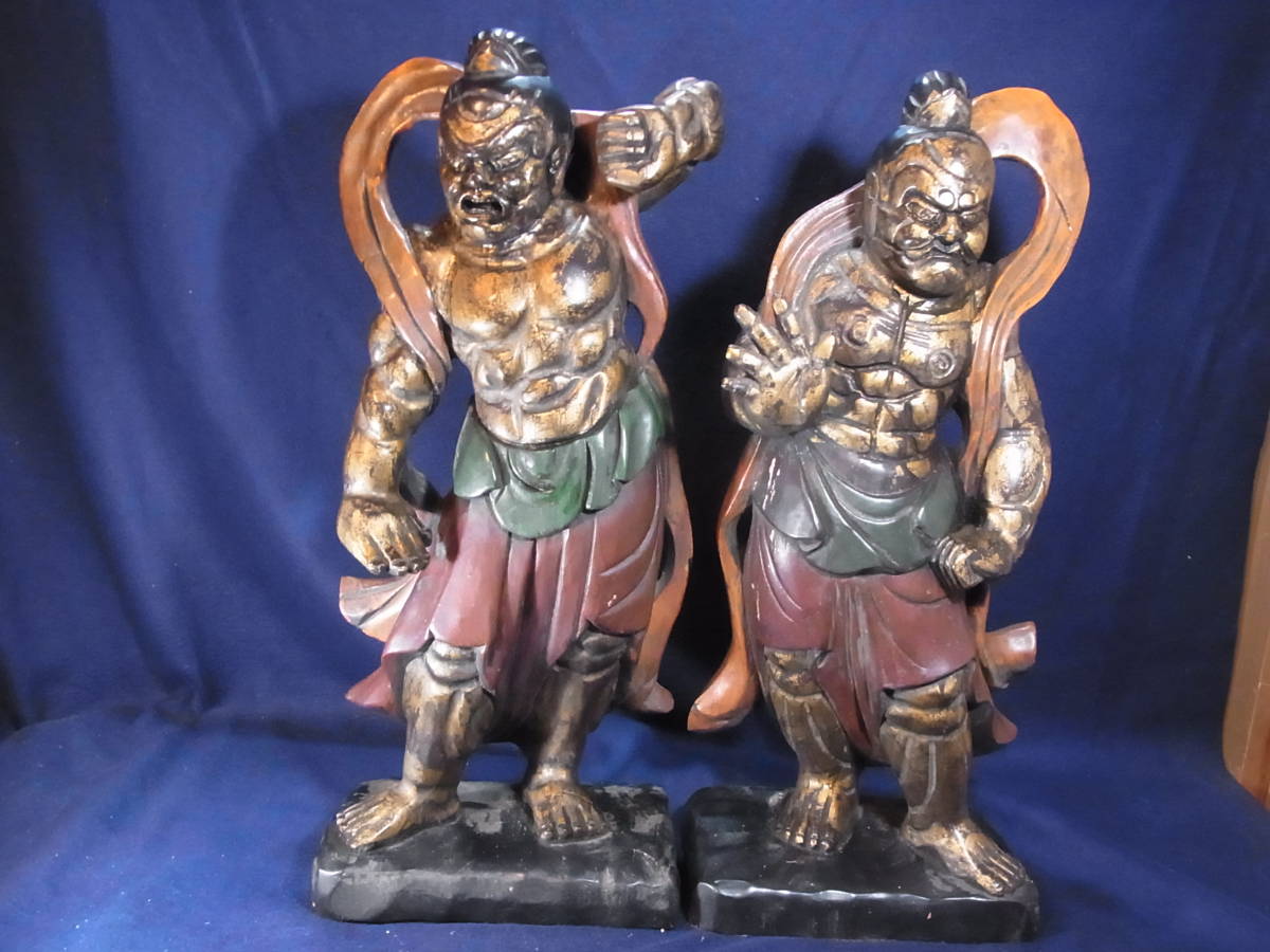 木彫 高さ60cm 金剛力士像 仁王像 阿吽像 2点 仏教美術 置物 インテリア ディスプレイ オブジェ 品 仏像 売買されたオークション情報 Yahooの商品情報をアーカイブ公開 オークファン Aucfan Com