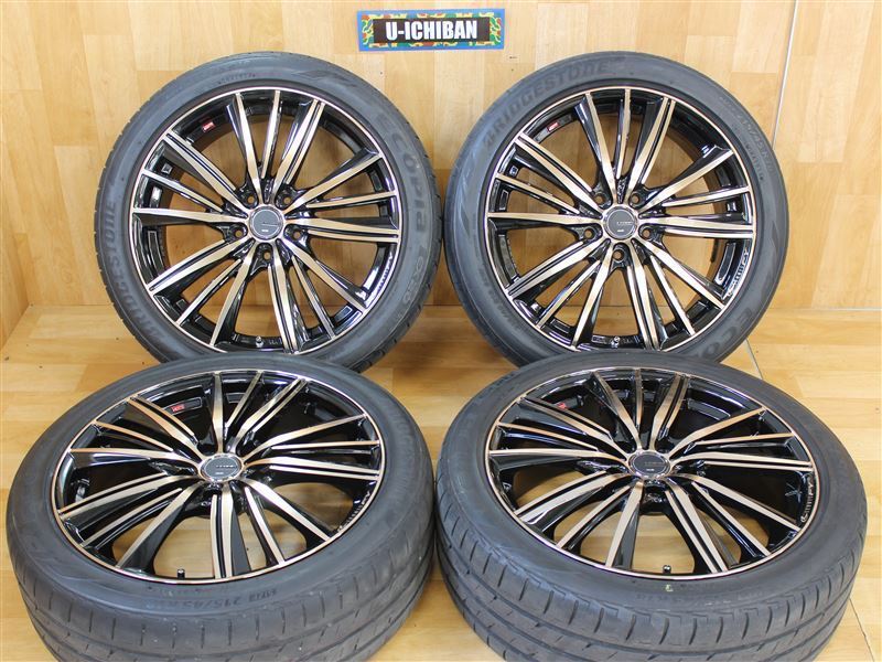 美品◎人気ブランド◎ウェッズ レオニスFY 7-18+53 5/114 ＆ エコピアEX20 2014年製 215/45R18　4本セット ノア ステップワゴン