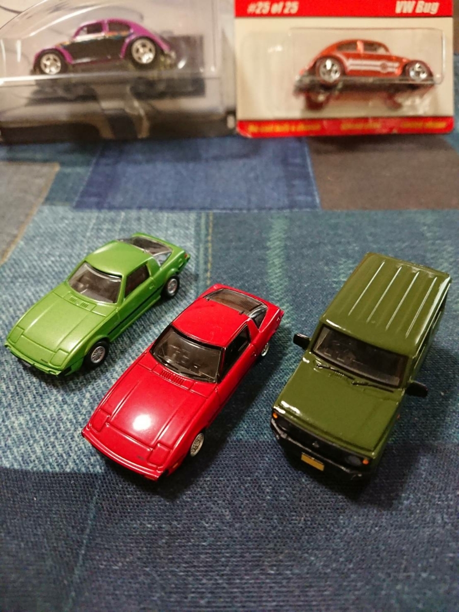 新品ホットウィールVW、トミカ黒箱ほか、サバンナRX7、新型ジムニーミニカー３台！ 合計8台セットです！_2