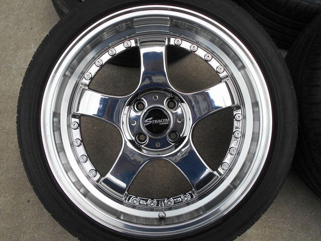 ステルスレーシング　7J/+25 PCD100 205/45R17 bB、イストetc...　送料込み