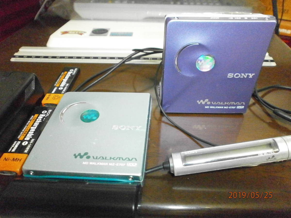SONY MZ-E707 ブルー2台セット 中古ジャンク品 SONY MZ-E707 ジャンク
