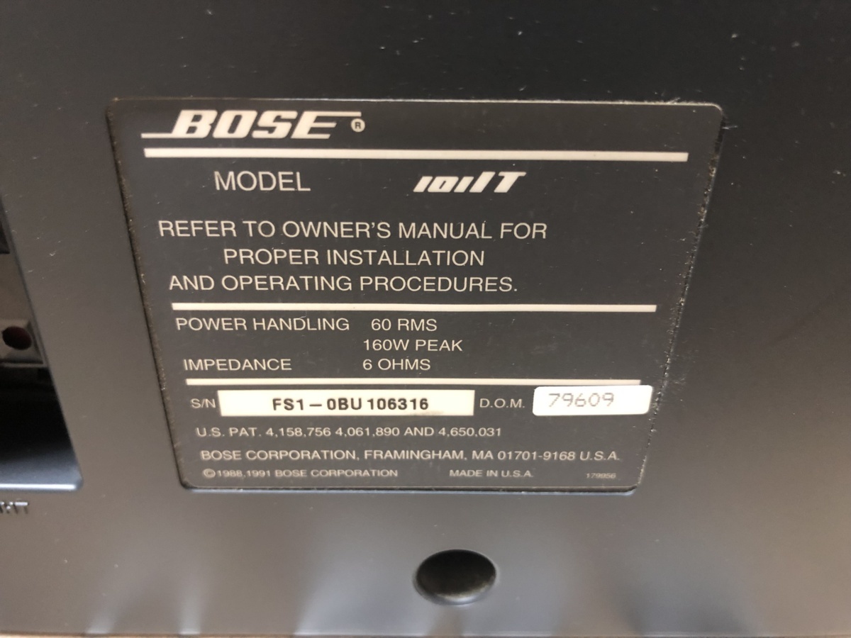 BOSE スピーカー ボーズ ペア 101MM 101IT ブラケット 天吊り 天吊金具