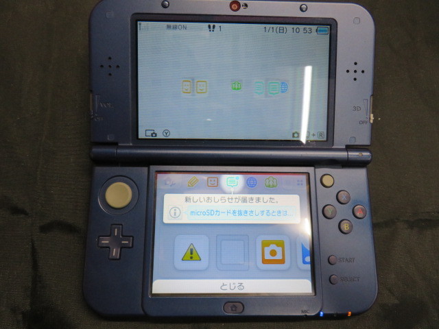 gj914 new ニンテンドー3DSLL メタリックブルー 動作品 LL
