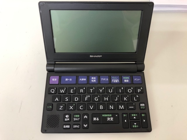 ☆中古備品☆シャープ電子辞書 Brain PW-NA1-B ブラック 保証書あり