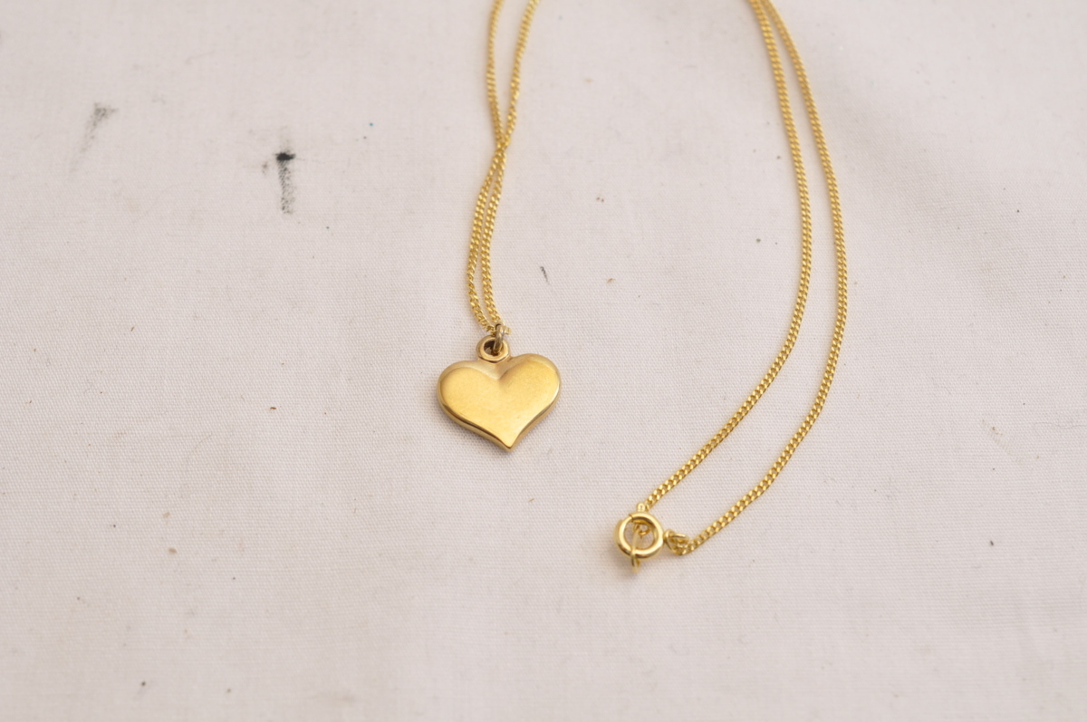 1円 ルイ ヴィトン Louis Vuitton 正規品 ハート型 トップネックレス & 社外ネックレス付き レディース #13_1