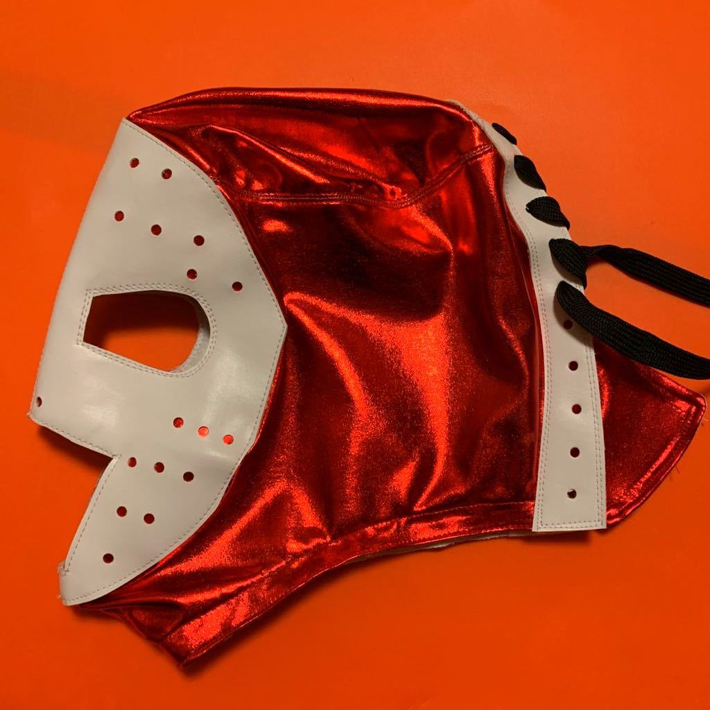 激安！海賊男・ガスパー２号・赤特殊・試合用マスク・ホッケーバージョン・新日本プロレス・伝説・昭和レトロ_3