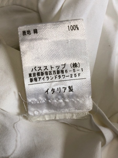 フセインチャラヤン hussein chalayan 半袖シャツ サイズ44 L 白×黒 