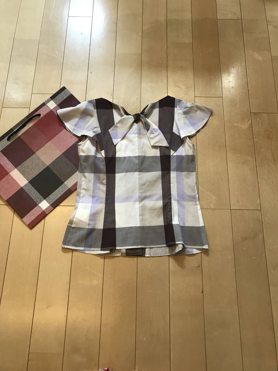 LABEL ブルーレーベル チェックブライトポプリンブラウス 一部店舗限定 