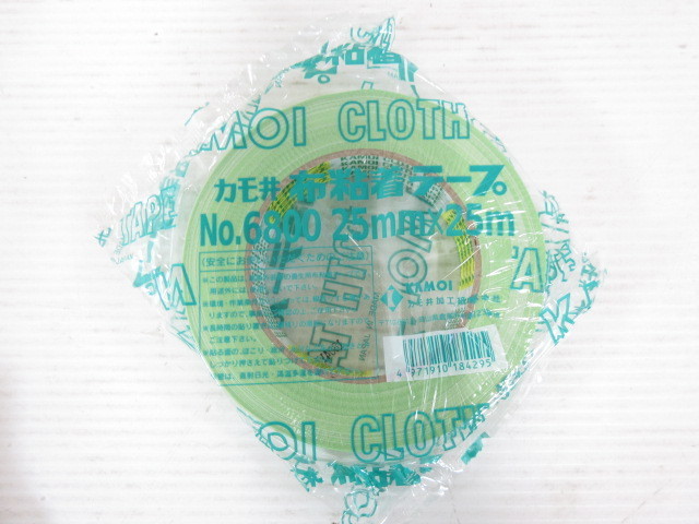 カモ井 No.6800 粘着テープ 養生用布粘着テープ 布 25mm×25m 60