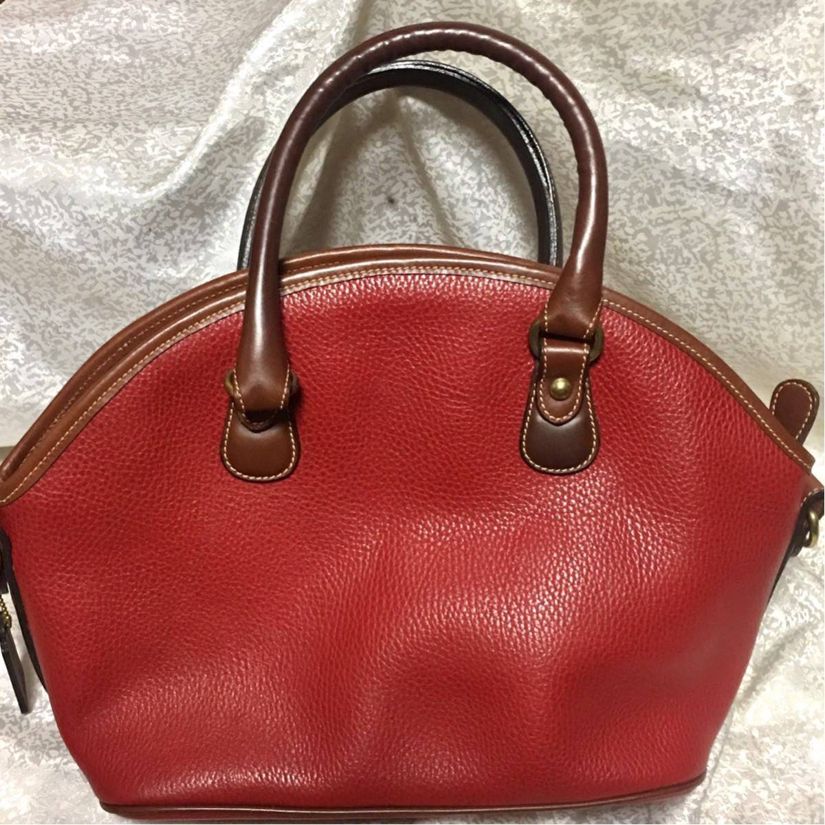 美品【COACH/コーチ】 ハンドバッグ 2WAY ※ストラップ欠品 赤 コーチファクトリー D4B-422B ショルダーバッグ COACH コーチ ナイロン ケリー 0