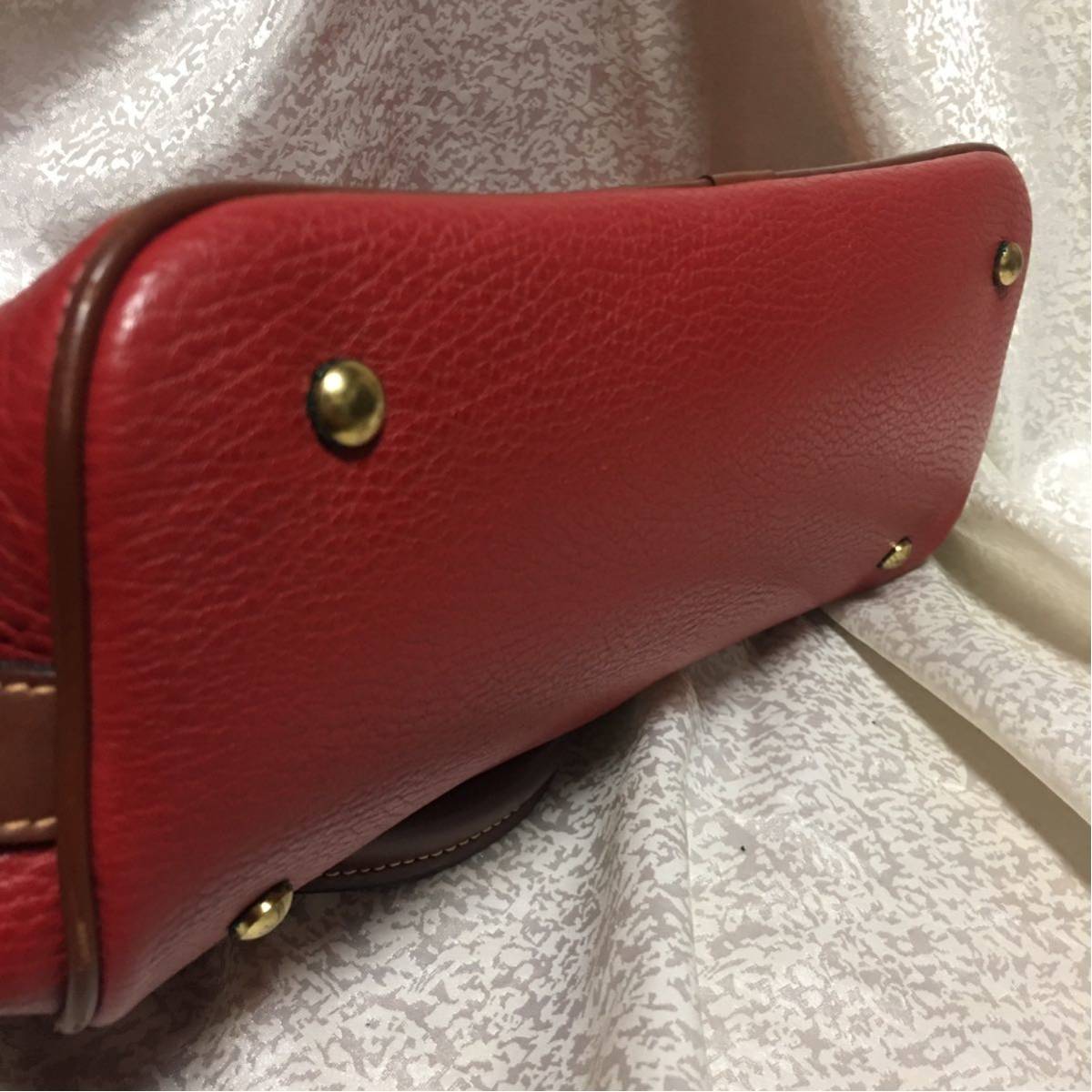 美品【COACH/コーチ】 ハンドバッグ 2WAY ※ストラップ欠品 赤 コーチファクトリー D4B-422B ショルダーバッグ COACH コーチ ナイロン ケリー 0