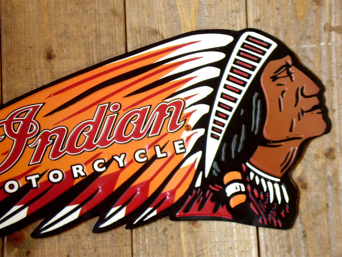 インディアン　モーターサイクル　看板　サインボード　非売品　電光看板 インディアン モーターサイクル 看板 サインボード 非売品 電光看板