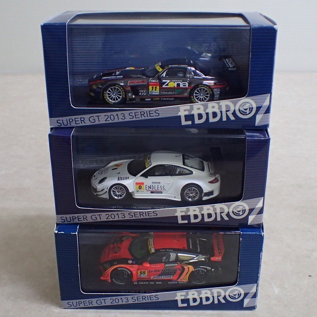 エブロ 1/43 スーパー GT300 ARTA CR-Z GT/岡山 テスト エンドレス タイサン ポルシェ等 計3台set EBBRO【20