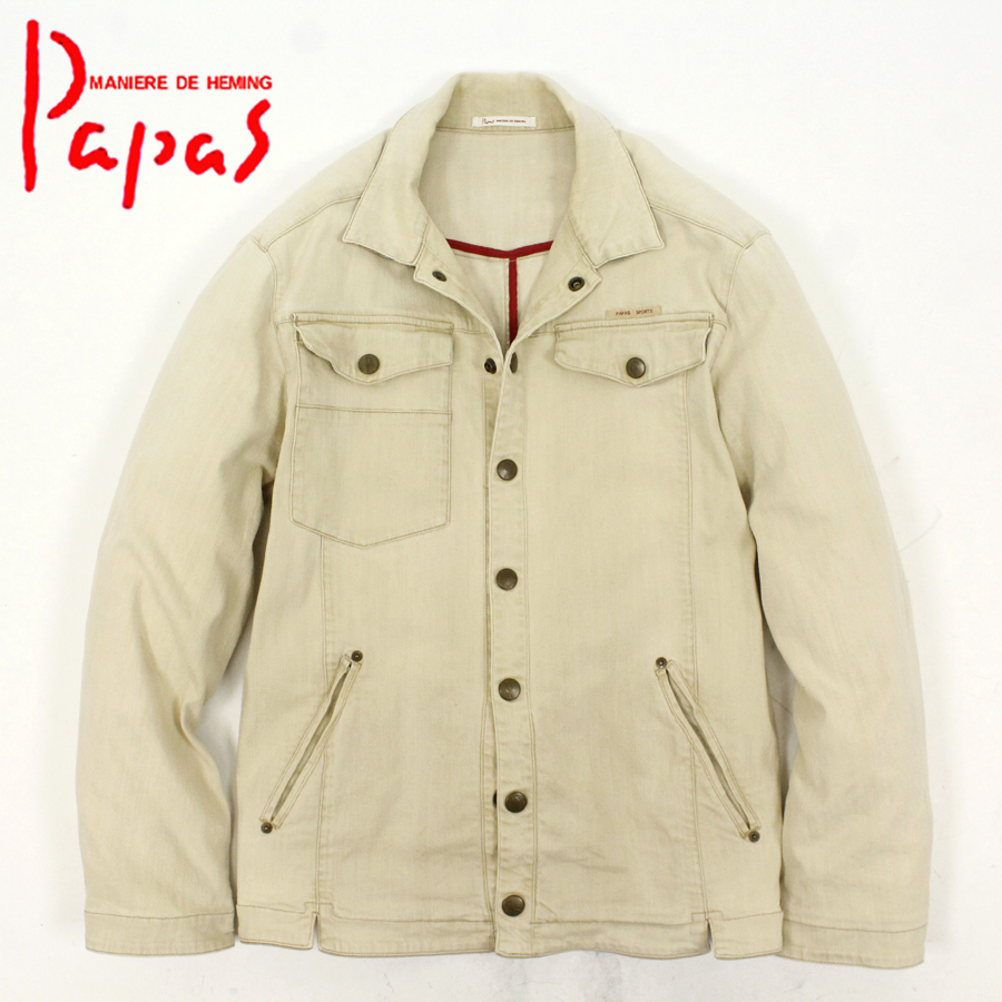 パパス リネン ニットジャケット 最高級定価5万Papas パパスPapas