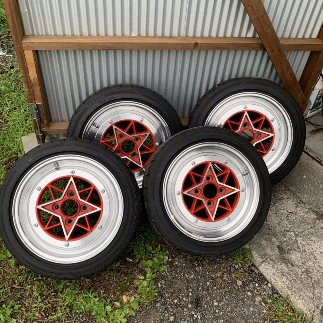 車 4本ブリヂストン ダンロップ4H pcd100/114.3 14-6j+38