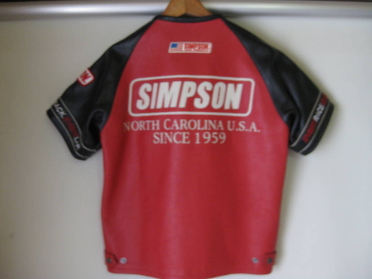 SIMPSON シンプソン 本革半袖パンチングメッシュ 正規品 ライダース