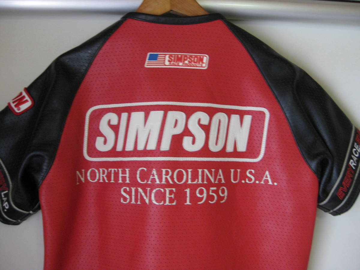 SIMPSON シンプソン 本革半袖パンチングメッシュ 正規品 ライダース
