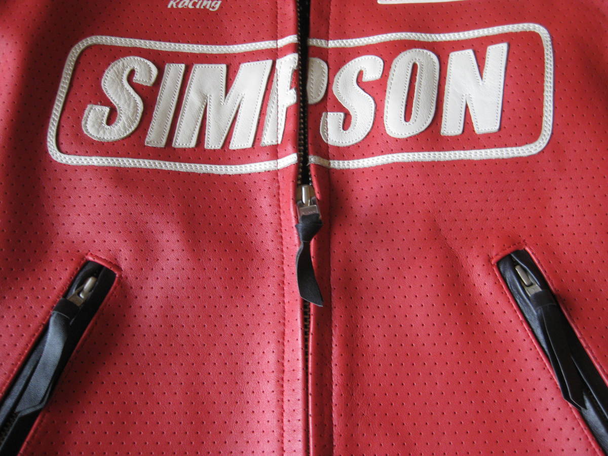 SIMPSON シンプソン 本革半袖パンチングメッシュ 正規品 ライダース