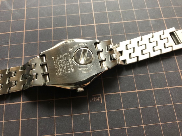 レア 良好程度 swatch スウォッチ SWISS IRONY デイト AG2010 シルバー 