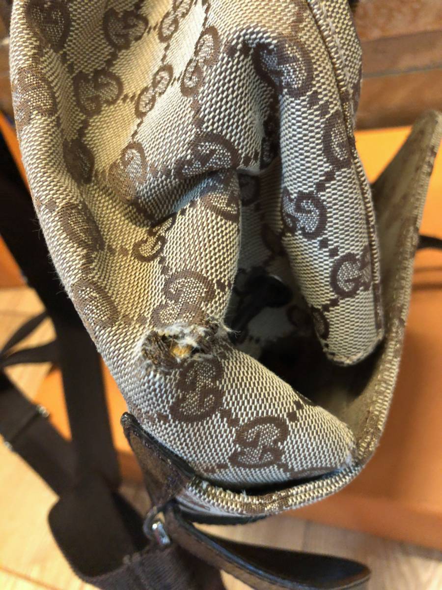 希少GUCCI グッチ カレイド リュック バックパック 総柄 GG柄 大容量 GUCCI】 総GG柄♪グッチのリュックサック♪バックパック 希少GUCCI