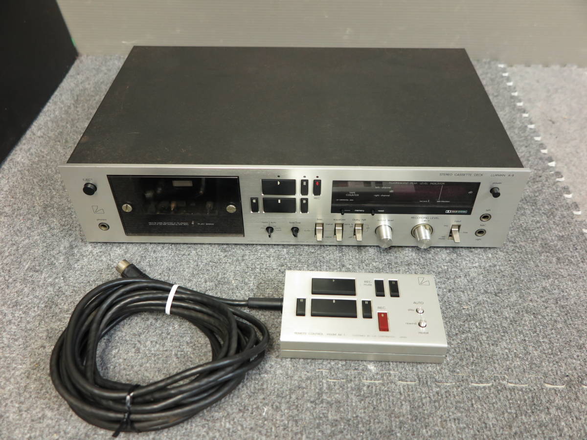 ジャンク・希少◎ラックスマンLUXMAN☆カセットデッキ K-8+リモート