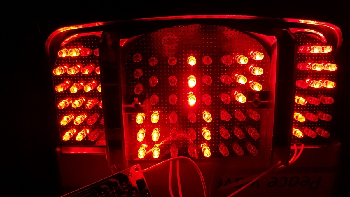 バイク GS400 流れるようなLEDテールランプ レインボー 基盤 RGB