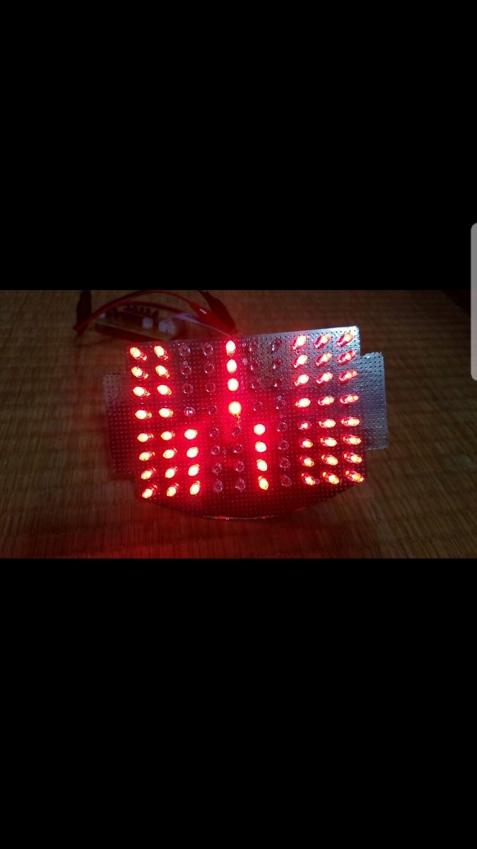 バイク GS400 流れるようなLEDテールランプ レインボー 基盤 RGB